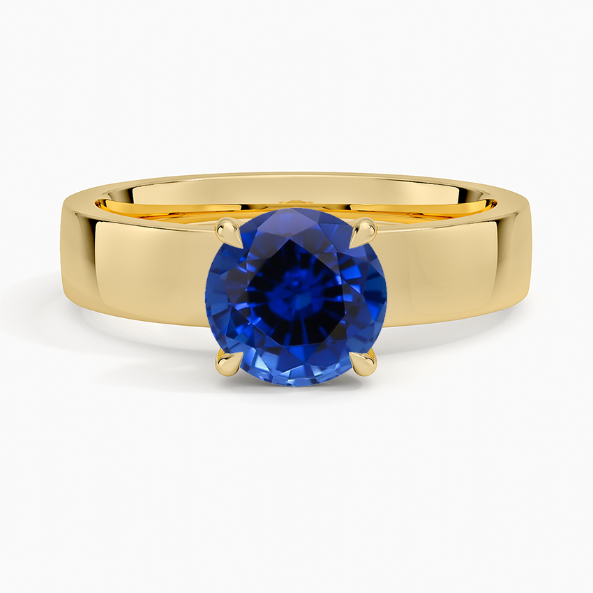 Sapphire Peyton 4mm Solitaire Ring in 18K Yellow Gold