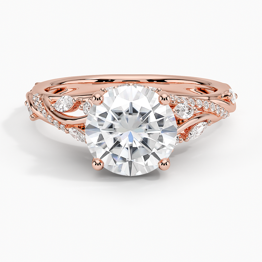 Moissanite Begonia Vine Diamond Ring (1/2 ct. tw.) in 14K Rose Gold
