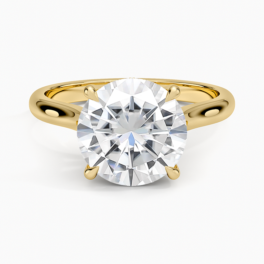 Moissanite Dawn 2mm Diamond Ring in 14K Yellow Gold