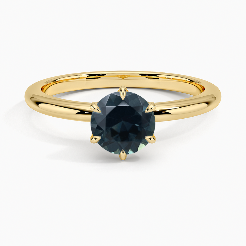 Sapphire Esme Hidden Halo Diamond Ring in 18K Yellow Gold