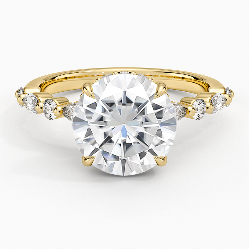 Moissanite Versailles Hidden Halo Diamond Ring (2/5 ct. tw.) in 14K Yellow Gold