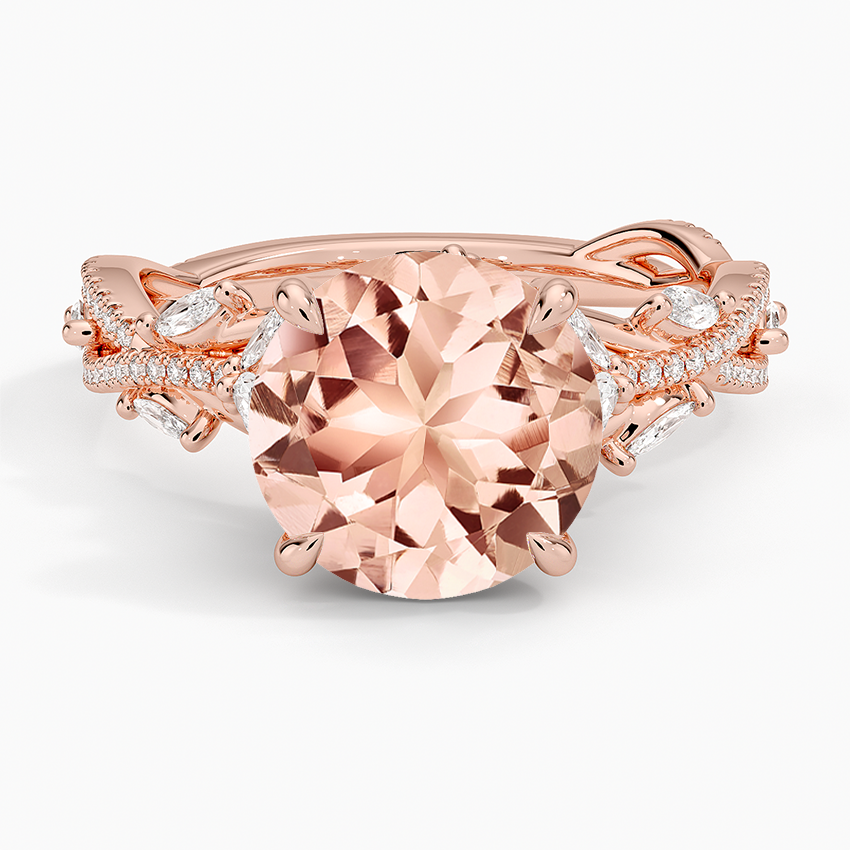 Morganite Luxe Secret Garden Diamond Ring (3/4 ct. tw.) in 14K Rose Gold