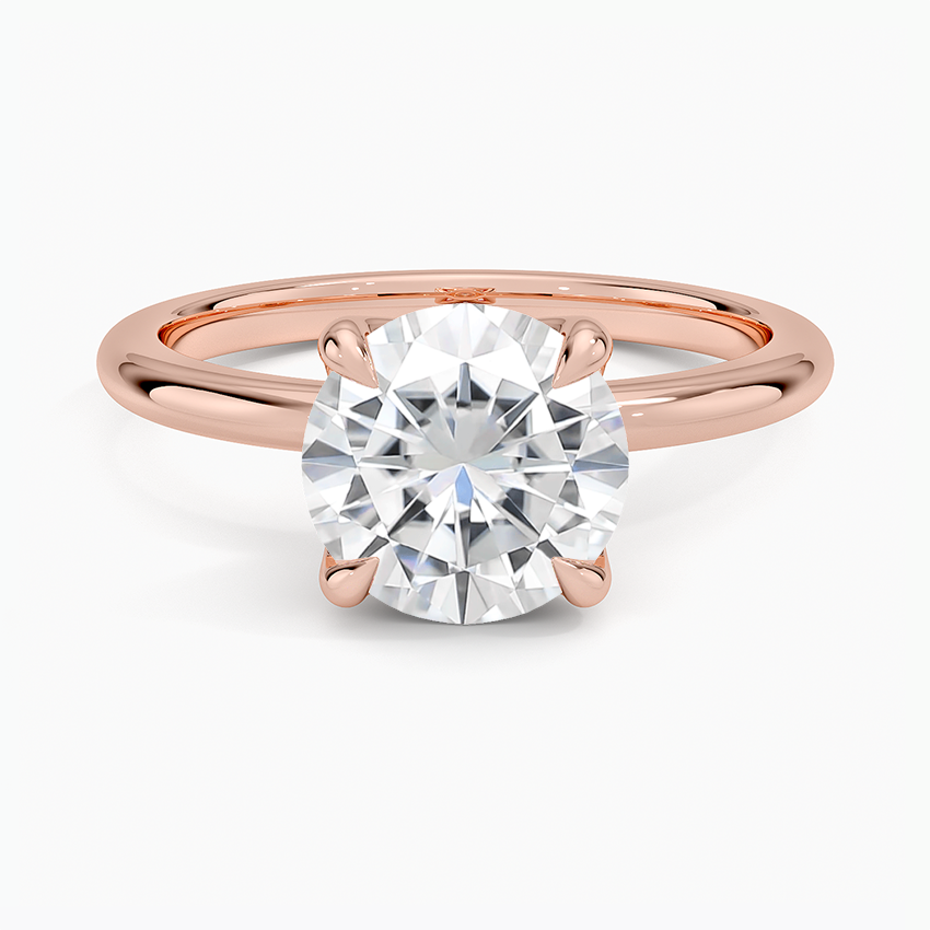 Moissanite 1.8mm Elodie Ring in 14K Rose Gold