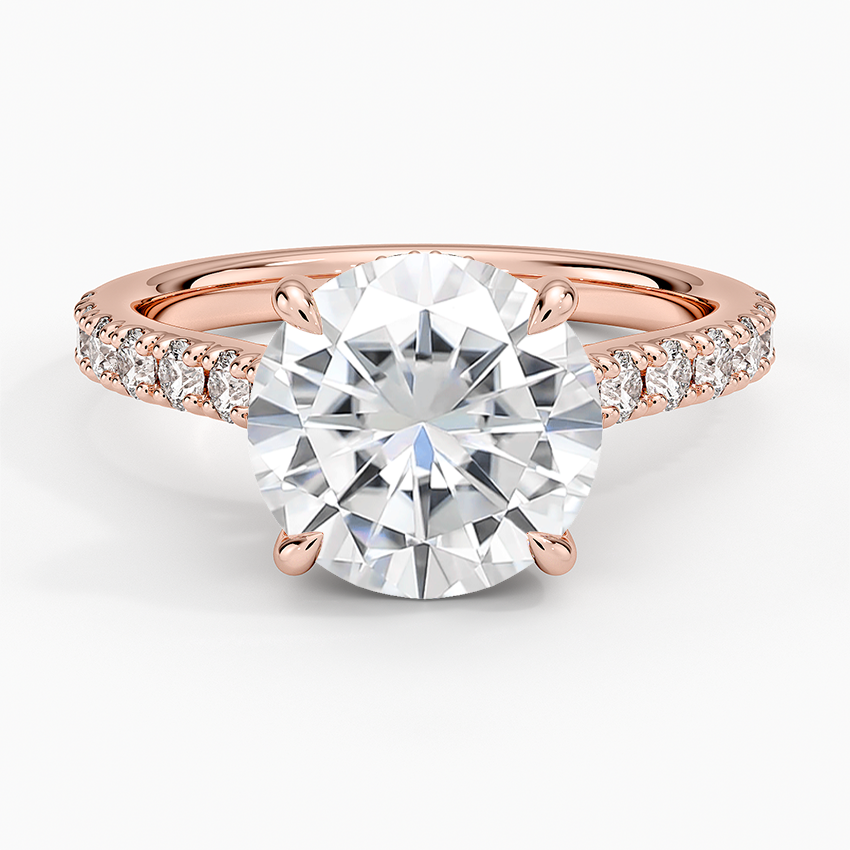 Moissanite Grand Lissome Diamond Ring in 14K Rose Gold