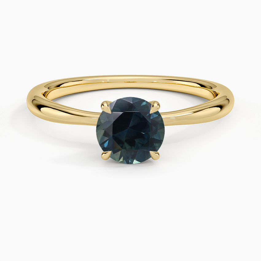Sapphire Freesia 2mm Solitaire Ring in 18K Yellow Gold