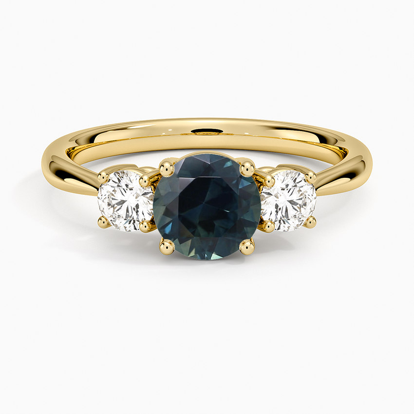 Sapphire Selene Three Stone Diamond Ring (1/3 ct. tw.) in 18K Yellow Gold
