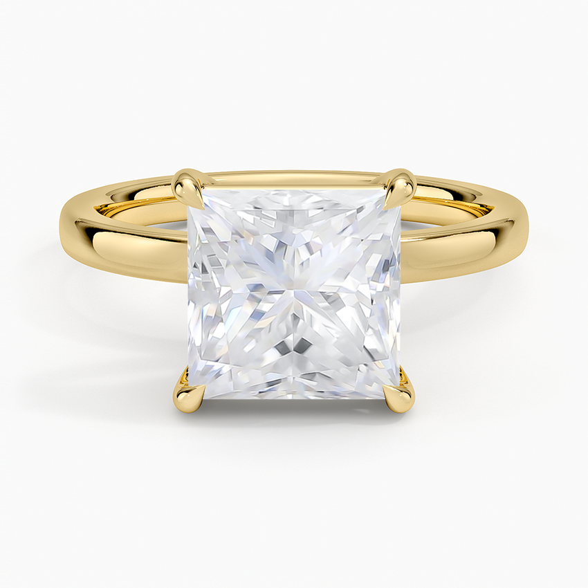 Moissanite Fairmined Perfect Fit Solitaire 2mm Ring in 18K Yellow Gold
