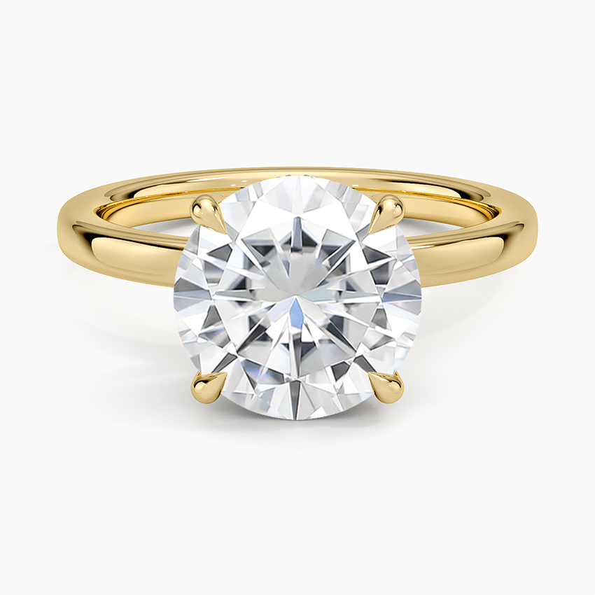 Moissanite Lumiere 2mm Diamond Ring (1/8 ct. tw.) in 14K Yellow Gold