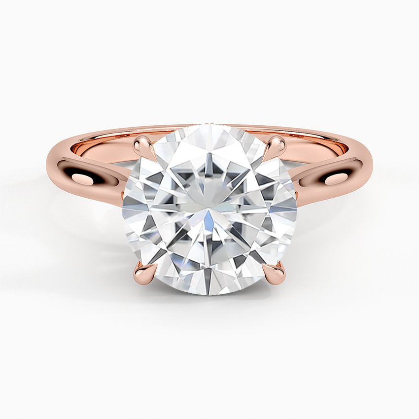 Moissanite Dawn 2mm Diamond Ring in 14K Rose Gold