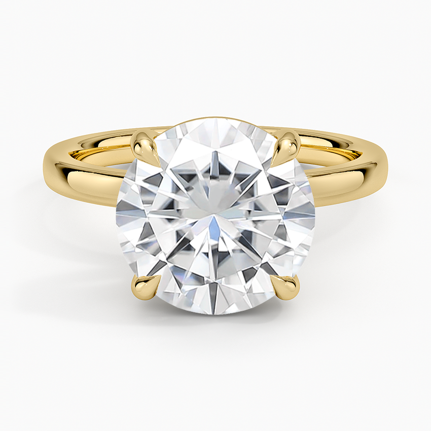Moissanite Fairmined Perfect Fit Solitaire 2mm Ring in 18K Yellow Gold