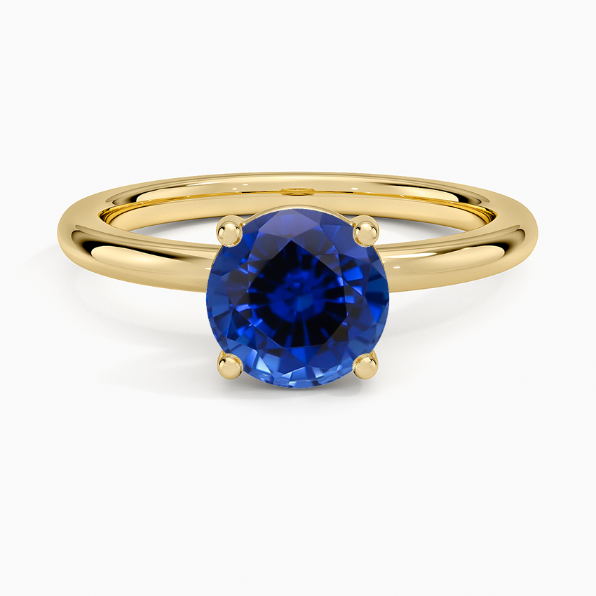 Sapphire Sydney Perfect Fit 2mm Solitaire Ring in 18K Yellow Gold