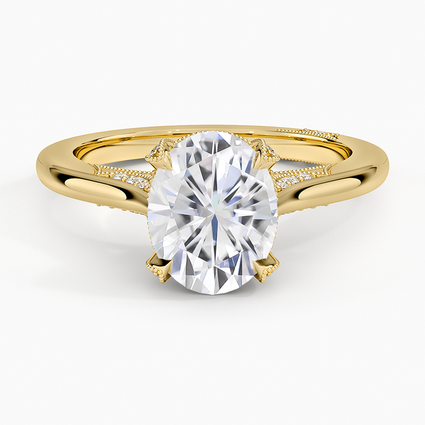 Moissanite Simply Tacori Diamond Ring (1/8 ct. tw.) in 18K Yellow Gold