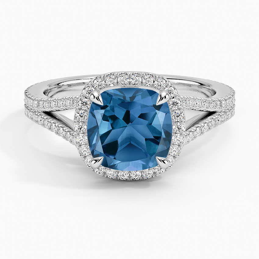 London Blue Topaz Fortuna Ring (1/2 ct. tw.) in 18K White Gold