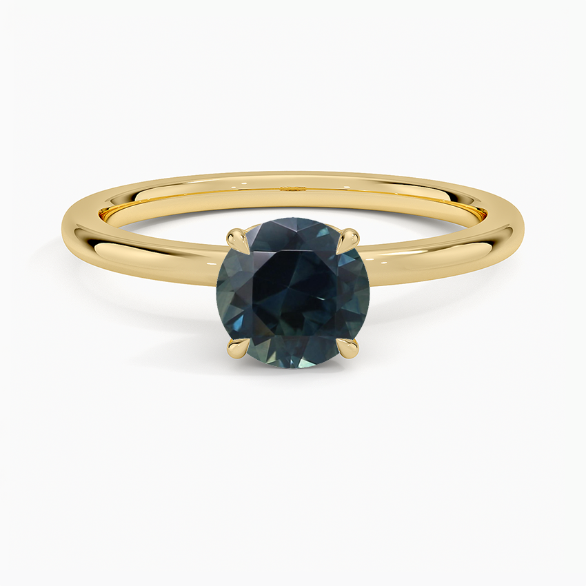 Sapphire Petal 1.5mm Diamond Ring in 18K Yellow Gold