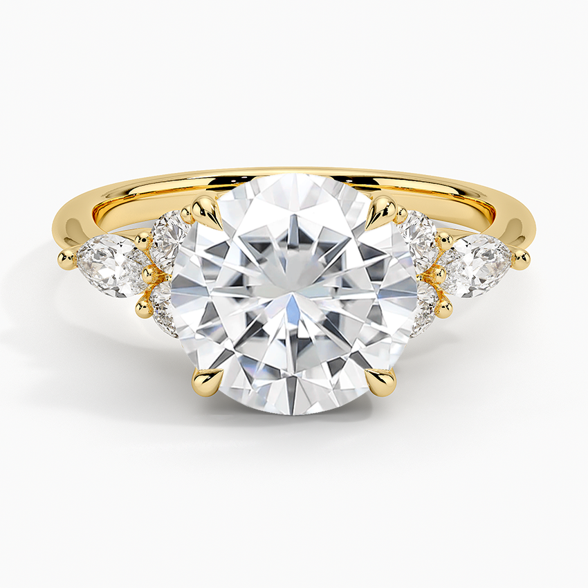 Moissanite Luxe Nadia Diamond Ring in 14K Yellow Gold