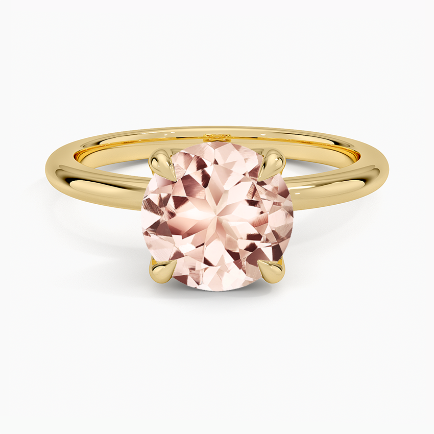 Morganite 1.8mm Elodie Ring in 18K Yellow Gold