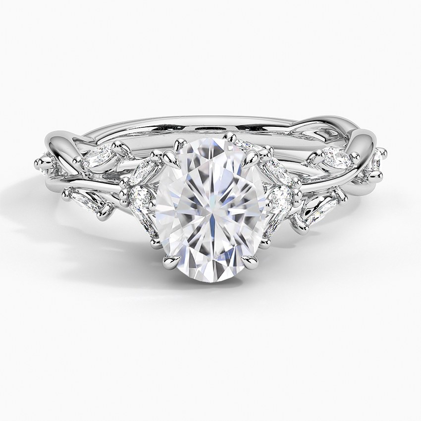 Moissanite Secret Garden Diamond Ring (1/2 ct. tw.) in Platinum