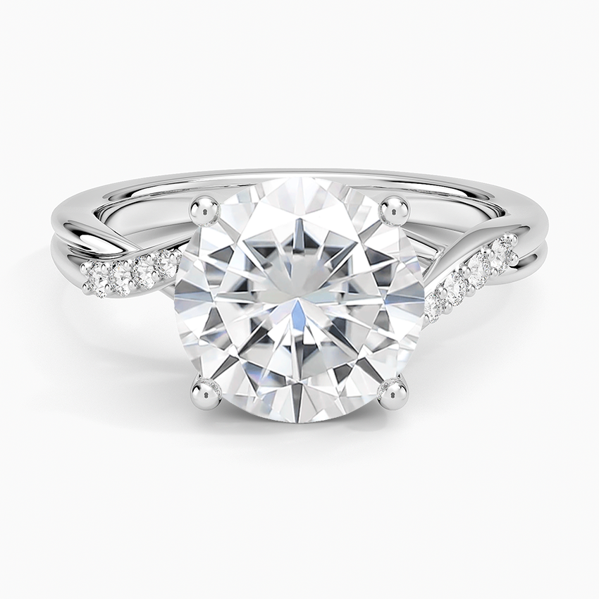 Moissanite Chamise Diamond Ring (1/15 ct. tw.) in 14K White Gold