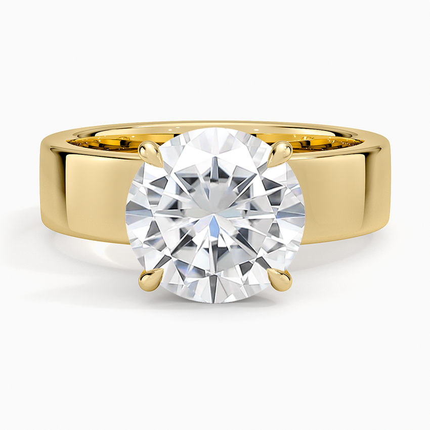 Moissanite Alden Diamond Ring in 14K Yellow Gold