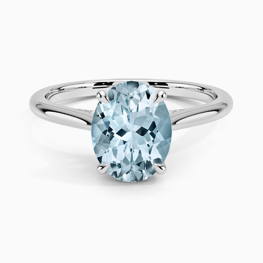 Aquamarine Dawn Diamond Ring in Platinum