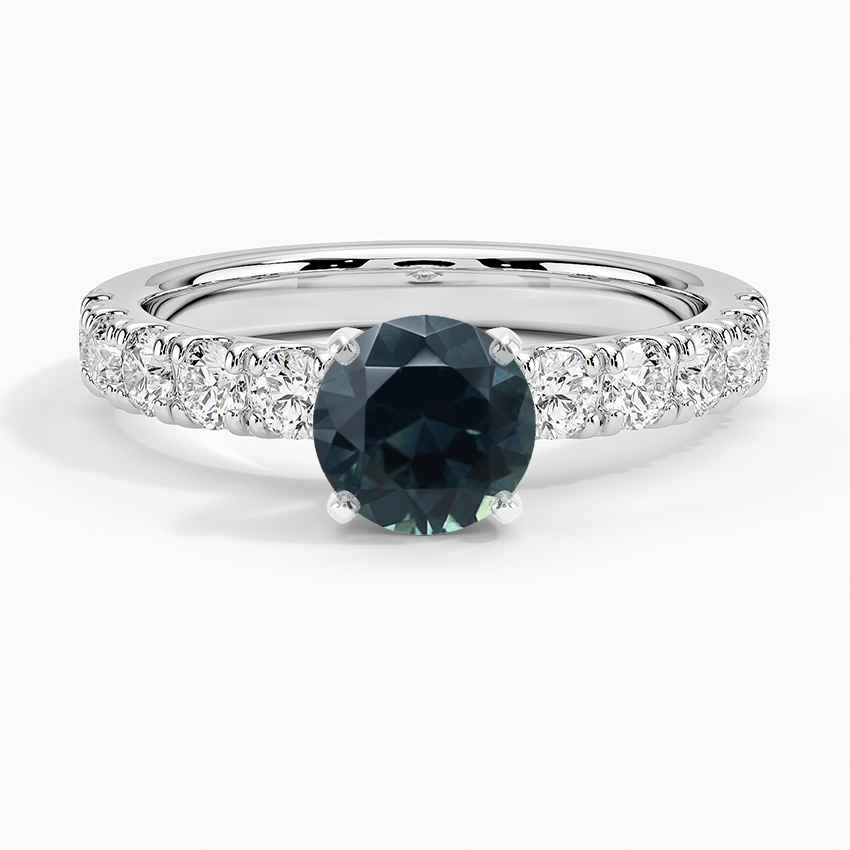Sapphire Poetica Diamond Ring in 18K White Gold