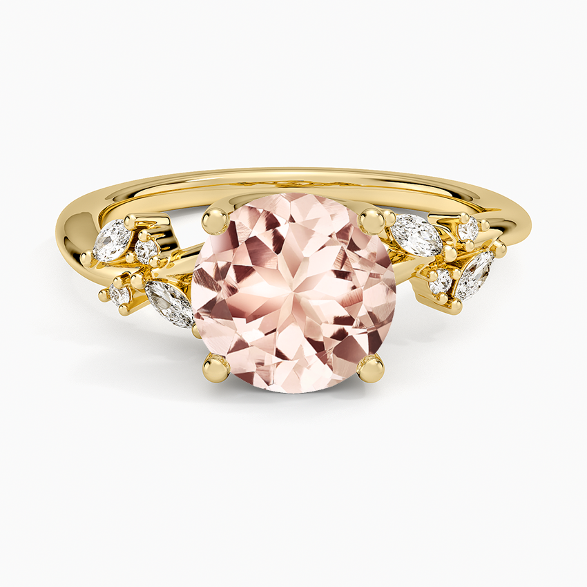 Morganite Arden Diamond Ring (1/6 ct. tw.) in 14K Yellow Gold