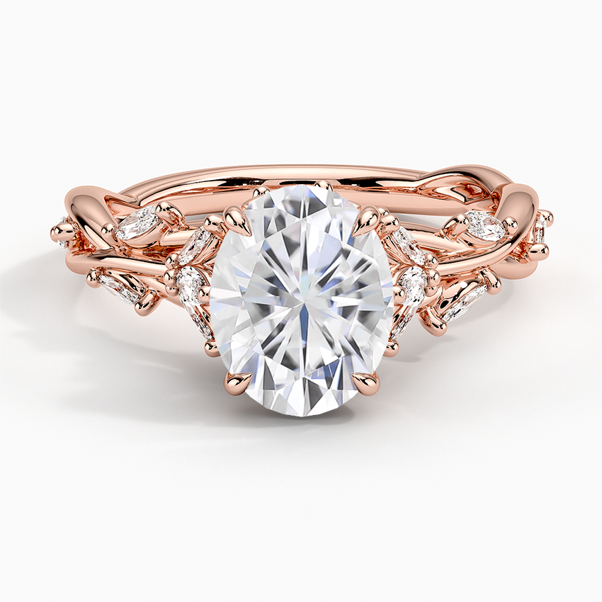 Rose Gold Moissanite Secret Garden Diamond Ring (1/2 ct. tw.)