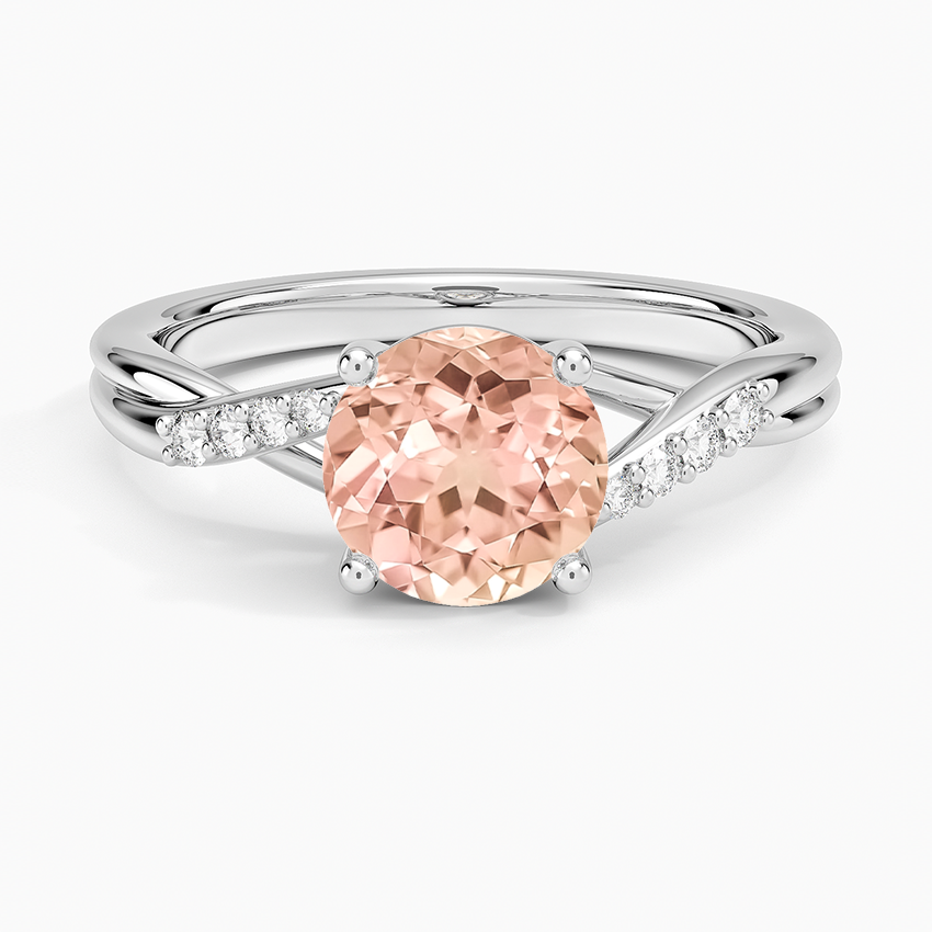 Lab Grown Sapphire Chamise Diamond Ring (1/15 ct. tw.) in 14K White Gold