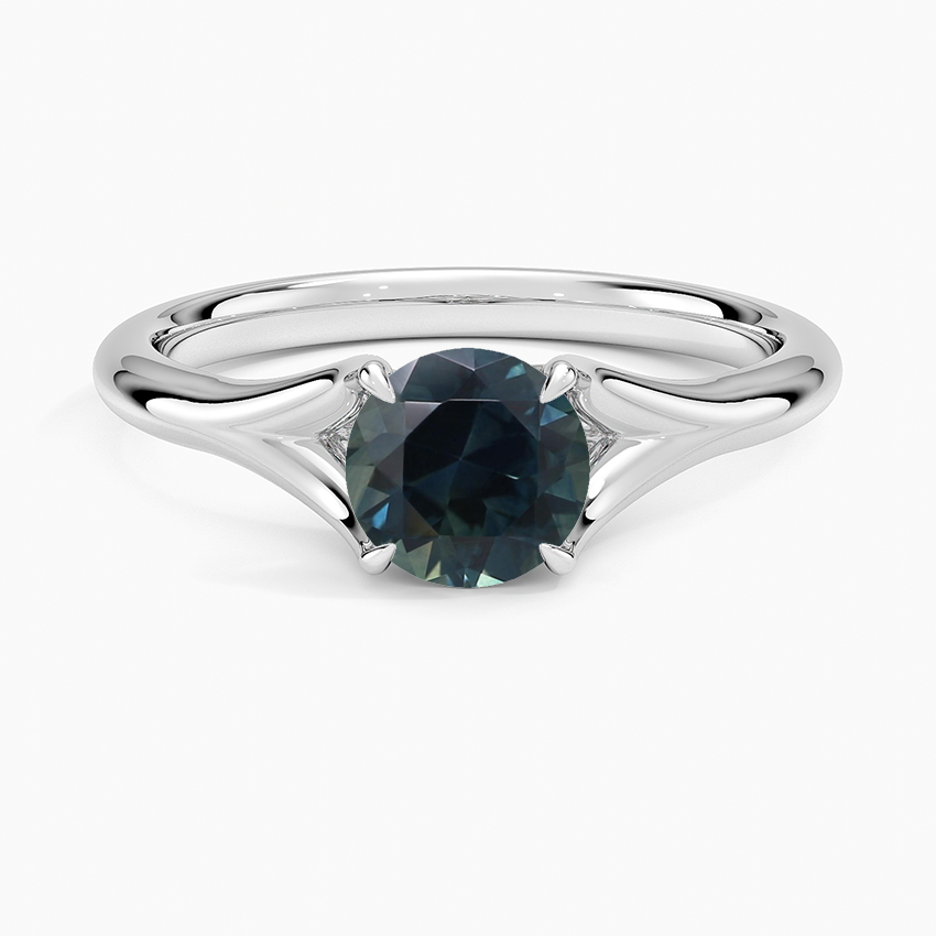 Sapphire Reverie Solitaire Ring in 18K White Gold