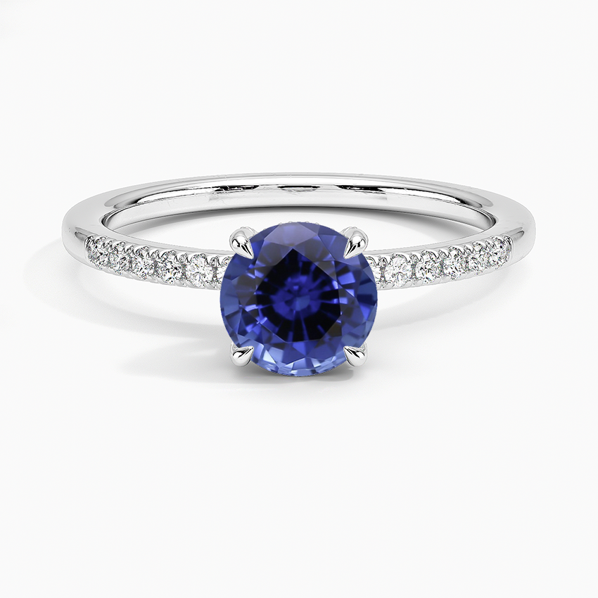 Sapphire Petite Viviana Diamond Ring (1/6 ct. tw.) in 18K White Gold
