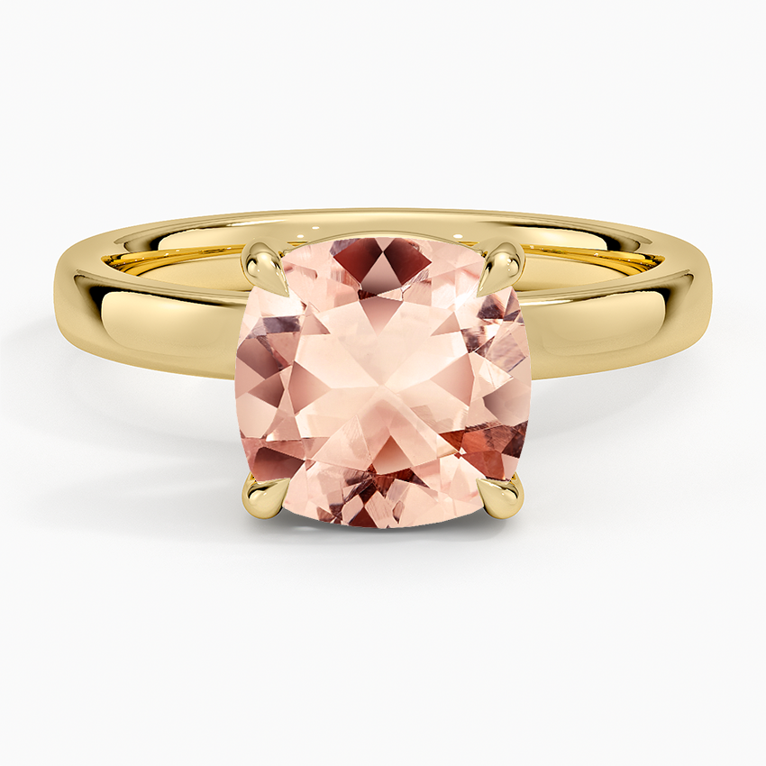 Morganite Fairmined Perfect Fit Solitaire 2.5mm Ring in 18K Yellow Gold
