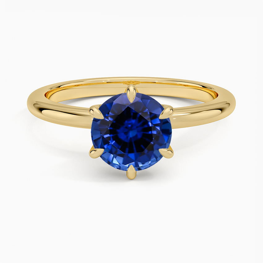 Lab Grown Sapphire 1.8mm Esme Ring in 18K Yellow Gold