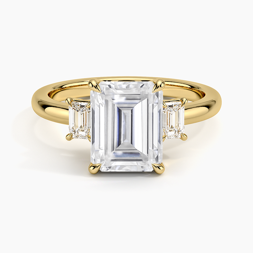 Moissanite Petite Rhiannon Three Stone Diamond Ring (1/4 ct. tw.) in ...