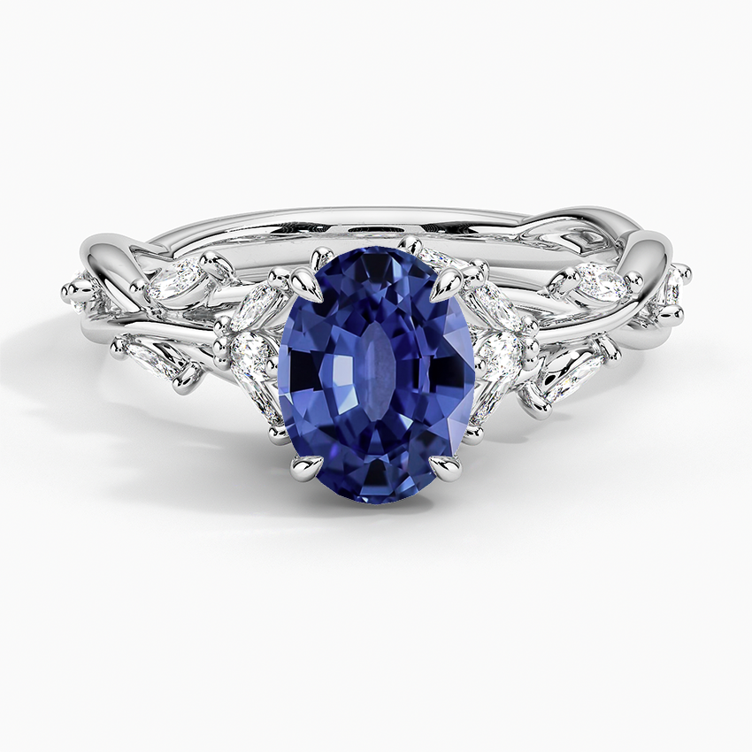 Sapphire Secret Garden Diamond Ring (1/2 ct. tw.) in Platinum