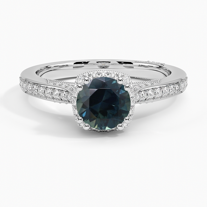 Sapphire Tacori Dantela Bloom Diamond Ring in 18K White Gold