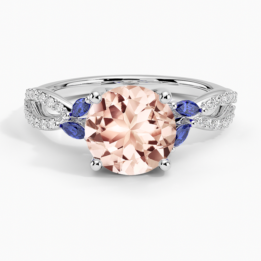 Morganite and shop sapphire ring