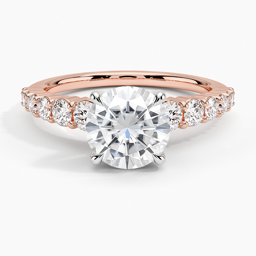 Rose Gold Moissanite Luciana Diamond Ring (1/2 ct. tw.)