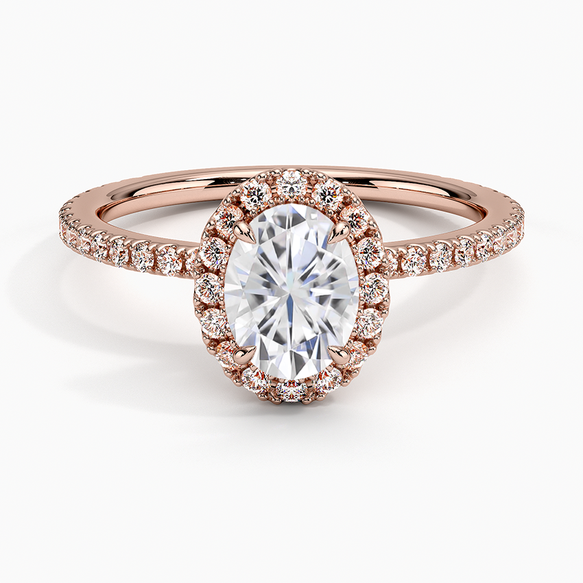 Rose Gold Moissanite Waverly Diamond Ring (1/2 ct. tw.)