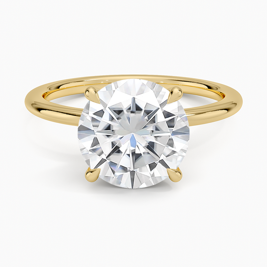 Moissanite Petite Elodie 1.5mm Ring in 14K Yellow Gold
