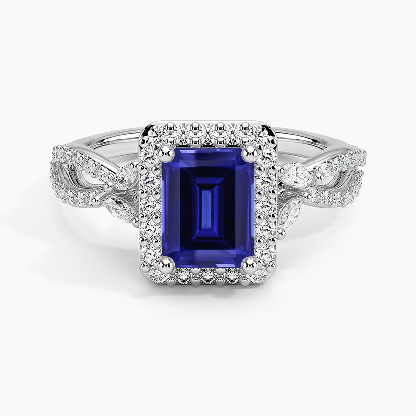 Sapphire Luxe Willow Halo Diamond Ring (2/5 ct. tw.) in 18K White Gold