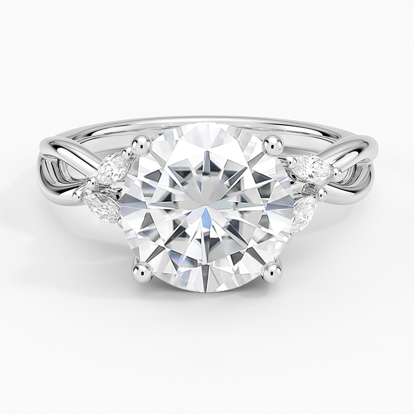 Moissanite Willow Diamond Ring (1/8 ct. tw.) in 14K White Gold