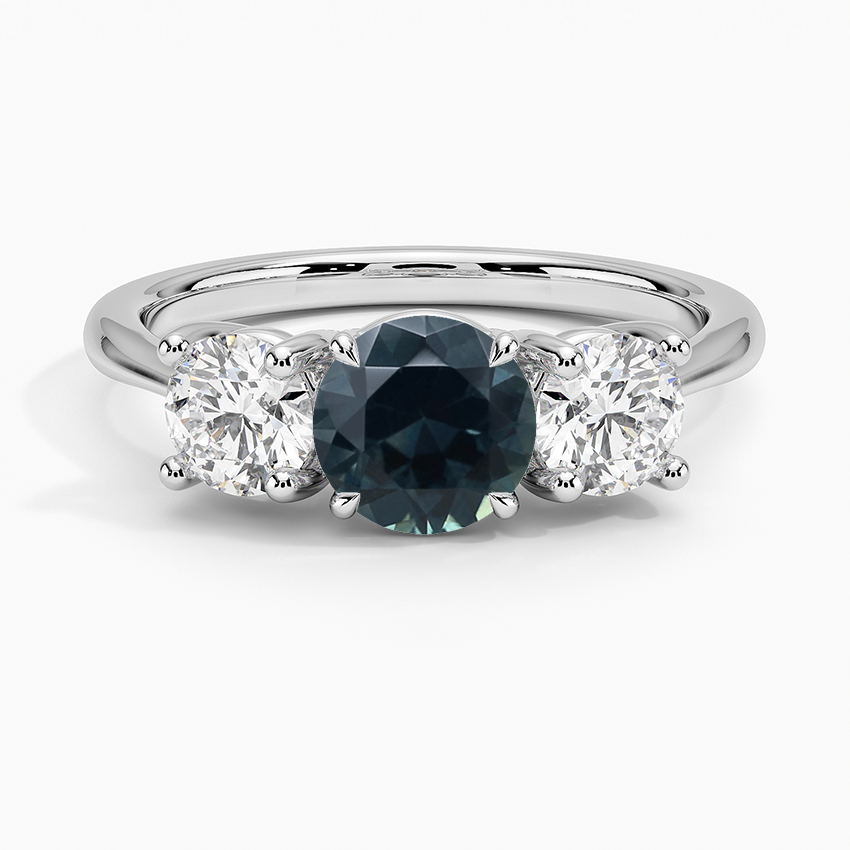Sapphire Luxe Selene Three Stone Diamond Ring (2/3 ct. tw.) in 18K White Gold
