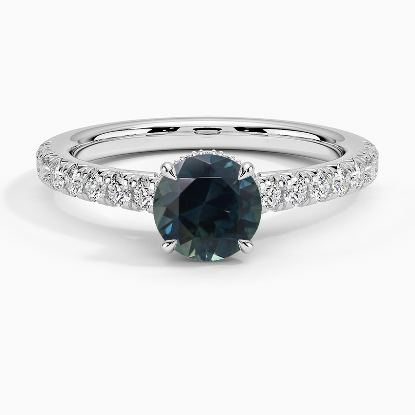Sapphire Chantal Diamond Ring in 18K White Gold