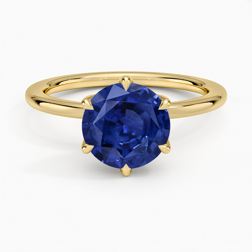 Sapphire Esme Perfect Fit Solitaire Ring in 14K Yellow Gold