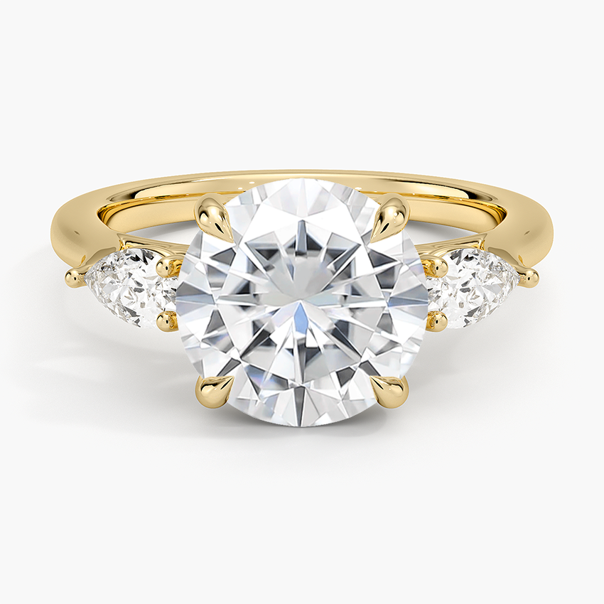 Moissanite Opera Perfect Fit Diamond Ring in 14K Yellow Gold