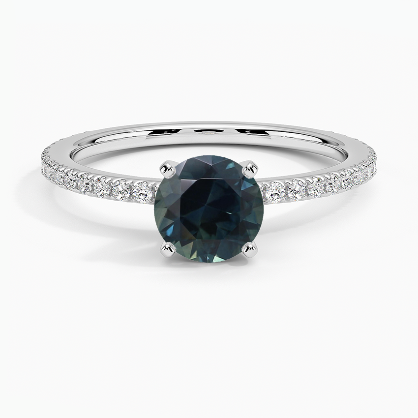 Sapphire Ballad Three-Quarter Coverage Diamond Ring (1/4 ct. tw.) in 18K White Gold