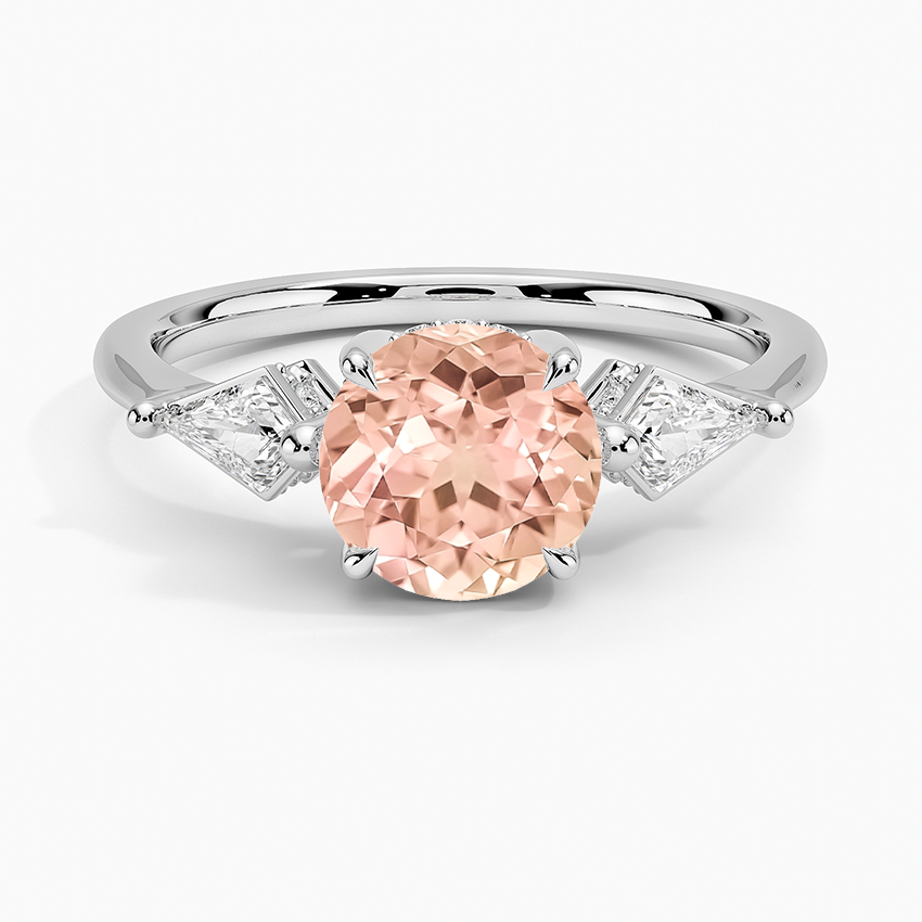 Lab Grown Sapphire Luxe Cometa Hidden Accent Diamond Ring in 18K White Gold