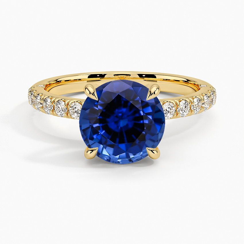 Lab Grown Sapphire Heritage Diamond Ring (1/3 ct. tw.) in 18K Yellow Gold