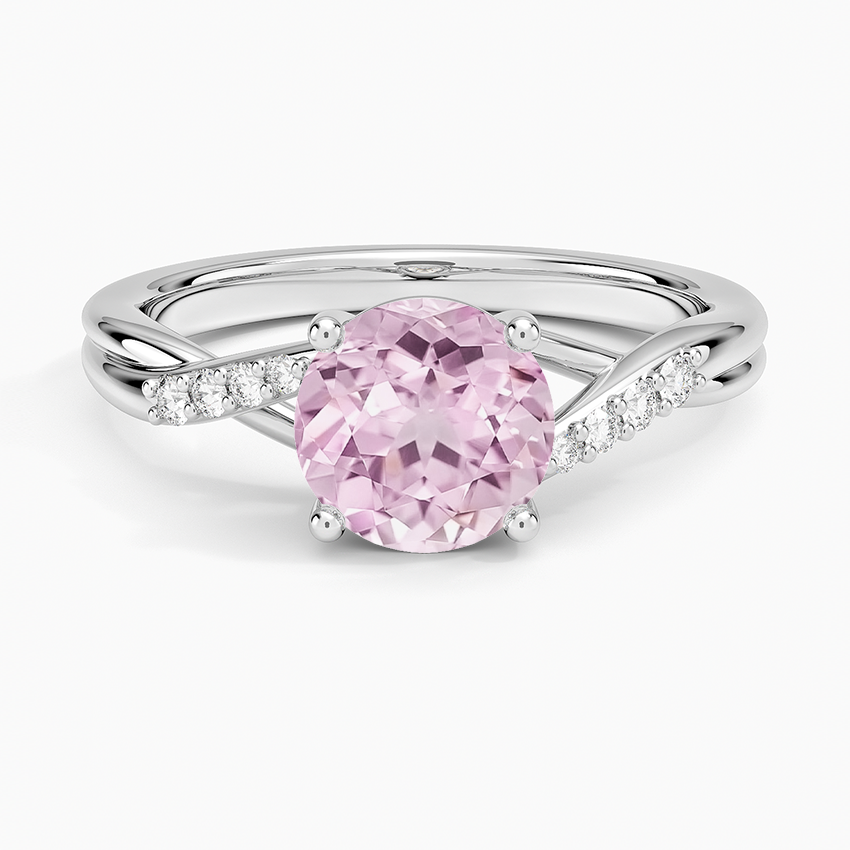 Lab Grown Sapphire Chamise Diamond Ring (1/15 ct. tw.) in 14K White Gold