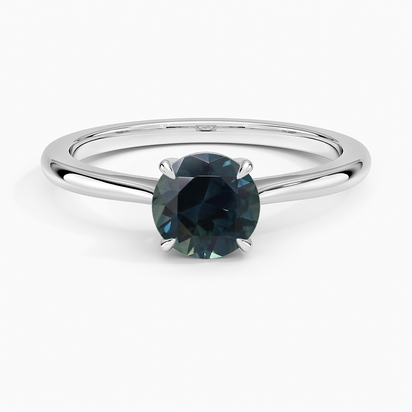 Sapphire Elle Solitaire Ring in 18K White Gold